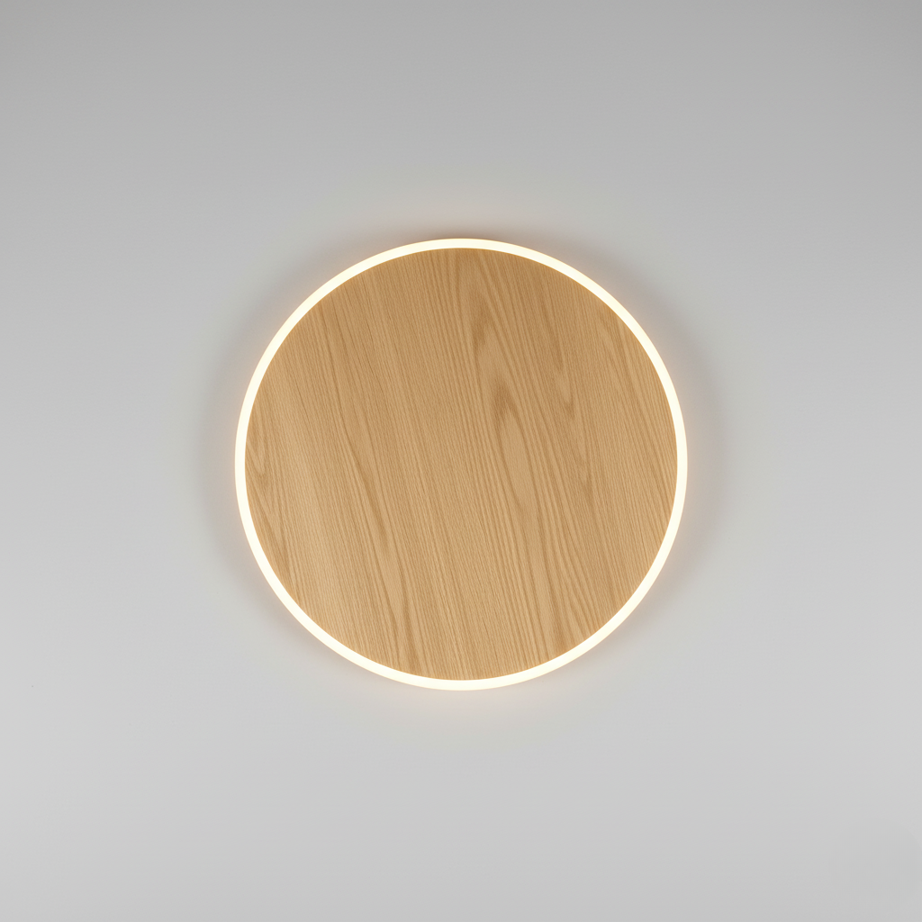 Oak Square Panel Lamp