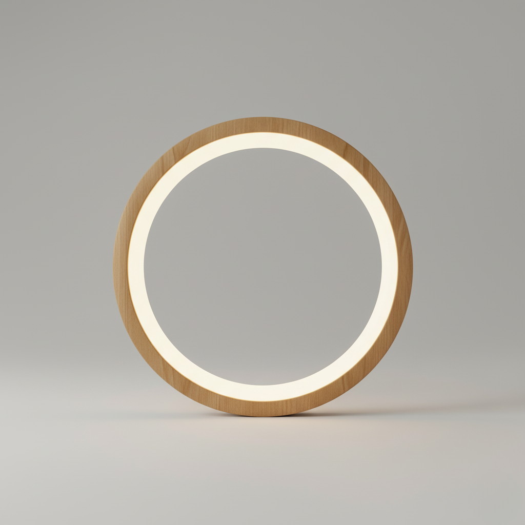 Oak Ring Ceiling Lamp