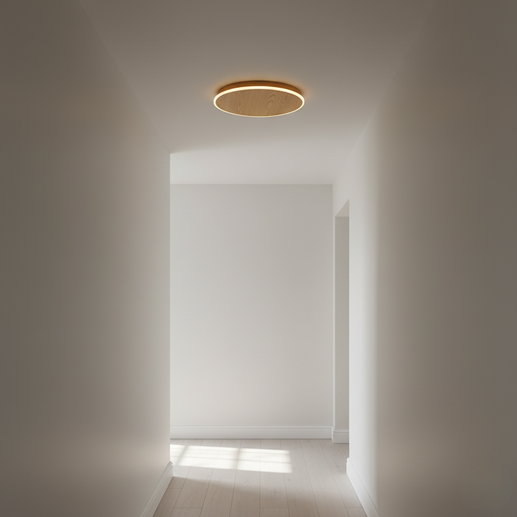 Oak Square Panel Lamp