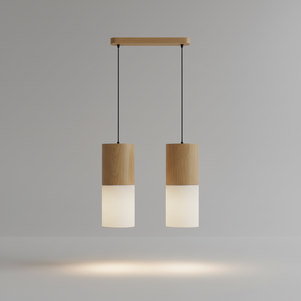 Twin Pendant Oak Set