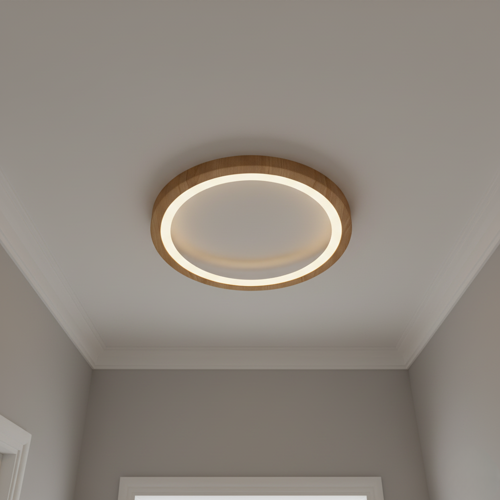 Oak Ring Ceiling Lamp